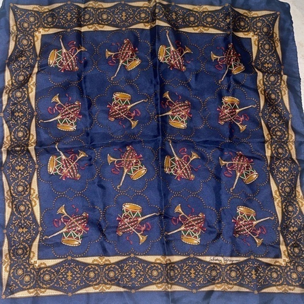Salvatore Ferragamo Women's Silk Scarf 16” x 16”